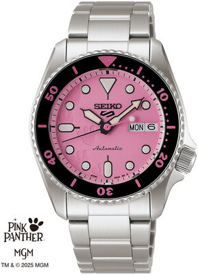 Seiko 5 Sports Automatic SRPM07K1 Pink Panther Limited Edition 9999pcs (+ reserveriempje)
