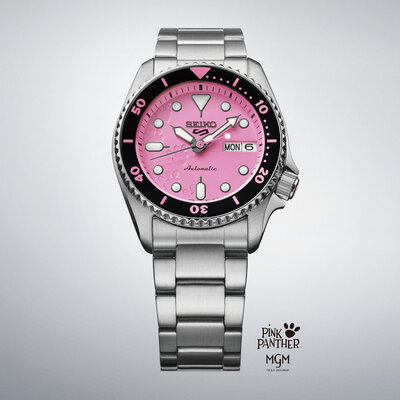 Seiko 5 Sports Automatic SRPM07K1 Pink Panther Limited Edition 9999pcs (+ reserveriempje)