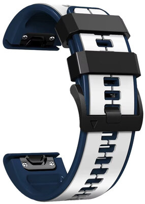 Siliconen bandje Ricardo 22mm (pro Garmin Fenix 8/7/6 (47mm), Epix 2 aj.), wit V2, QuickFit