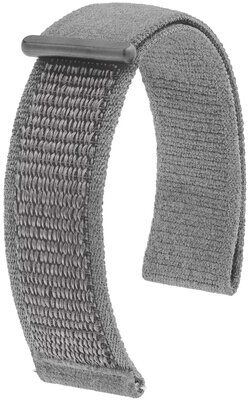 Textielen horlogeband Hirsch Vocem L 41409030-0, grijs, klittenband, délka L, Quick Release