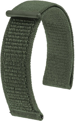 Textielen horlogeband Hirsch Vocem L 41409040-0, groen, klittenband, délka L, Quick Release