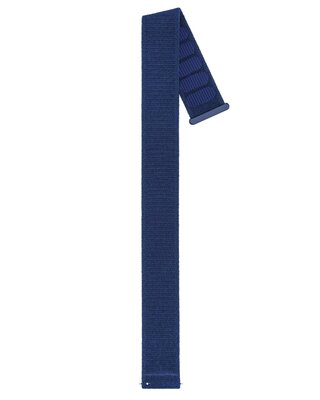 Textielen horlogeband Hirsch Vocem L 41409080-0, blauw, klittenband, lengte L, Quick Release