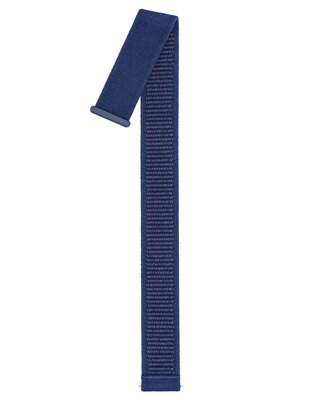 Textielen horlogeband Hirsch Vocem L 41409080-0, blauw, klittenband, lengte L, Quick Release