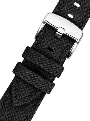 Textiel bandje Morellato Peschici 6170E46.019 M, zwart, gerecycleerd materiaal