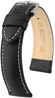 Leren riem Hirsch Boston L 01302050NQ-2, zwart, kalfsleer, lengte L