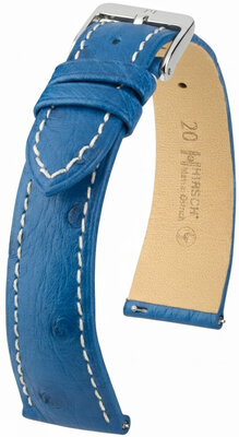 Leren riem Hirsch Massai Ostrich L 04262084-2, paars, struisvogelleer, lengte L, snelsluiting