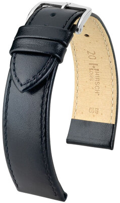 Leren riem Hirsch Osiris L 03475050NQ-2, zwart, kalfsleer, lengte L