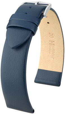 Leren riem Hirsch Toronto L 03702080NQ-2, blauw, kalfsleer, lengte L