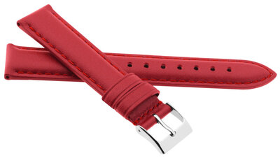Leren riempje JVD R41307 18mm, rood