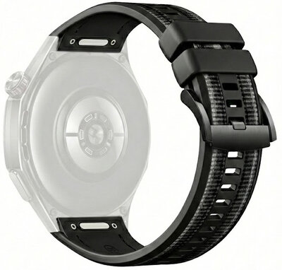 Siliconen bandje Ricardo 22mm (pro Huawei Watch GT 6 Pro), zwart, QuickFit