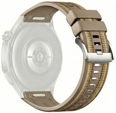 Siliconen bandje Ricardo 22mm (pro Huawei Watch GT 6 Pro), bruin, QuickFit