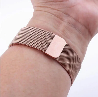 Stalen armband Ricardo 22mm (pro Garmin Fenix 8/7/6 (47mm), Epix 2 aj.), roségoud, Milanees, QuickFit