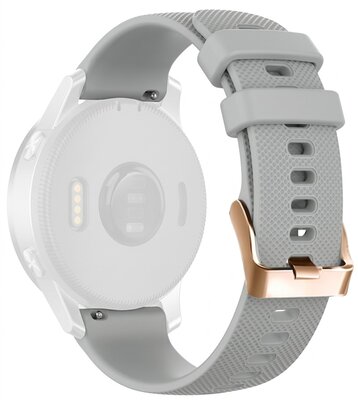 Siliconen bandje Ricardo 18mm (pro Garmin Venu 2S/3S, Vívoactive 4S, Forerunner 265S, Venu 4 (41mm) aj.), grijs V2, Quick Release
