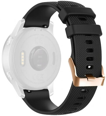 Siliconen bandje Ricardo 20mm (pro Garmin Venu, Venu Sq, Venu Sq 2, Venu 2 plus aj.), zwart, Quick Release