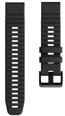 Siliconen bandje Ricardo 26mm (pro Garmin Fenix 8/7X/6X (51mm), Tactix aj.), zwart V2, QuickFit