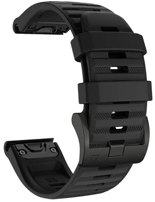 Siliconen horlogeband Ricardo Passo Rolle 26mm, QuickFit, Black