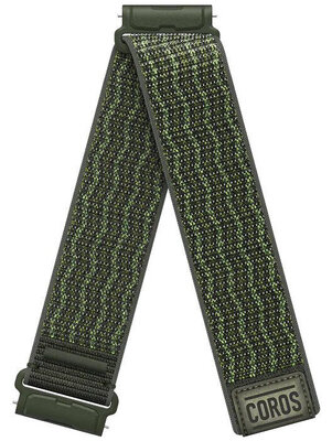 Nylon riempje Coros (pro Nomad), groen, Quick Release, verlengde lengte