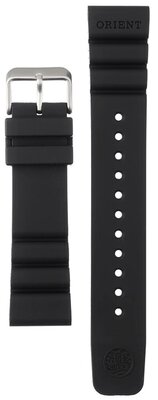 Siliconen bandje Orient V7729SB 22mm (voor het model EL02), zwart