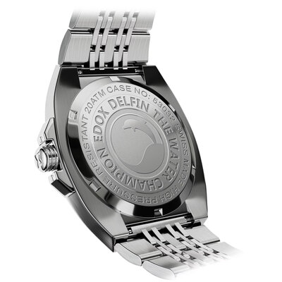 Edox Delfin 1973 Date Quartz 53032-3M-VIN