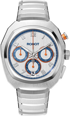 Robot Robotic One Silver 2501ST01 Automatic Chronograph (+ reserveriempje)