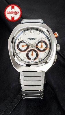 Robot Robotic One Silver 2501ST01 Automatic Chronograph (+ reserveriempje)