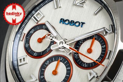 Robot Robotic One Silver 2501ST01 Automatic Chronograph (+ reserveriempje)