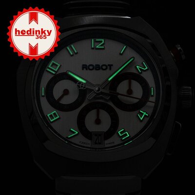 Robot Robotic One Silver 2501ST01 Automatic Chronograph (+ reserveriempje)