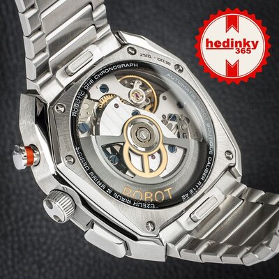 Robot Robotic One Silver 2501ST01 Automatic Chronograph (+ reserveriempje)