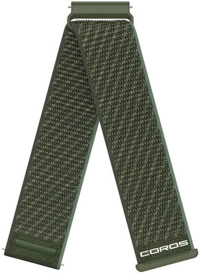 Nylon riempje Coros (pro Apex 4 42mm, Pace 4, Pace Pro aj.), groen, Quick Release