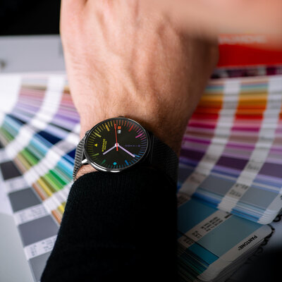 Mondaine Doppio Quartz MLE.41221.SM Bauhaus Inspired