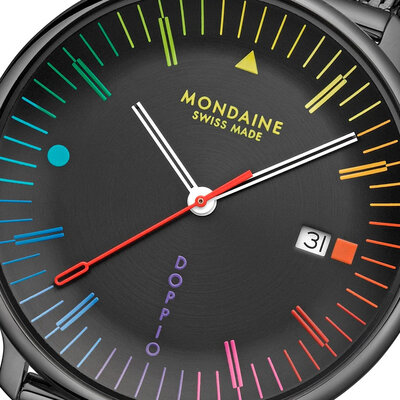 Mondaine Doppio Quartz MLE.41221.SM Bauhaus Inspired