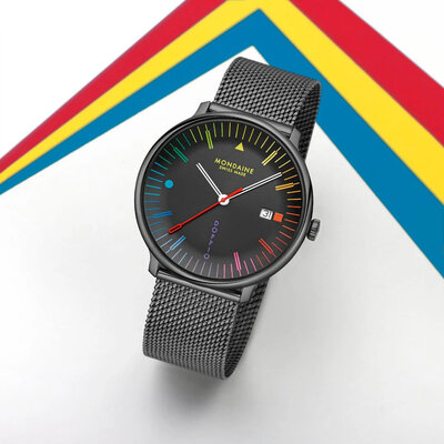 Mondaine Doppio Quartz MLE.41221.SM Bauhaus Inspired