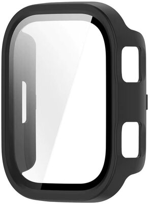 Beschermhoes (pro Amazfit Bip Max), kunststof, zwart + glas
