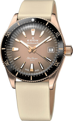 Edox SkyDiver 38 Date Automatic 80131-37rnc-vdbei (+ reserveriempje)