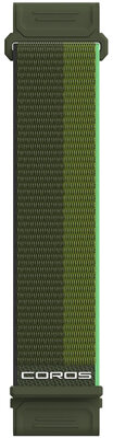 Nylon horlogeband Coros (voor Vertix 2), groen, QuickFit