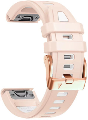 Siliconen horlogeband Ricardo Pozza 20mm, Beige, QuickFit