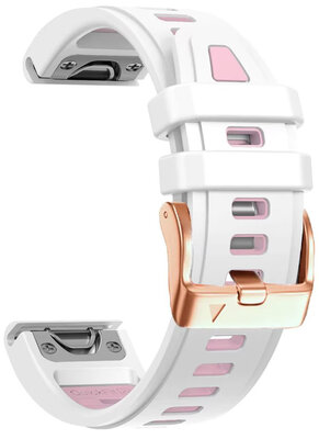 Siliconen horlogeband Ricardo Pozza 20mm, White, QuickFit