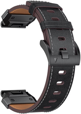 Leren horlogeband Ricardo Sappada 26mm, Black, QuickFit