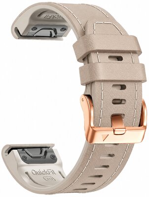 leren horlogeband Ricardo Sansicario 20mm, Gray, QuickFit