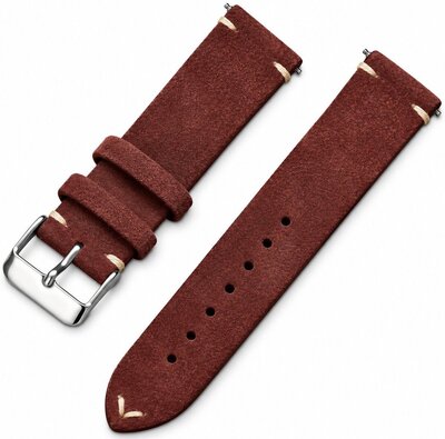Leren horlogeband Ricardo Alba premium, Brown, Quick Release