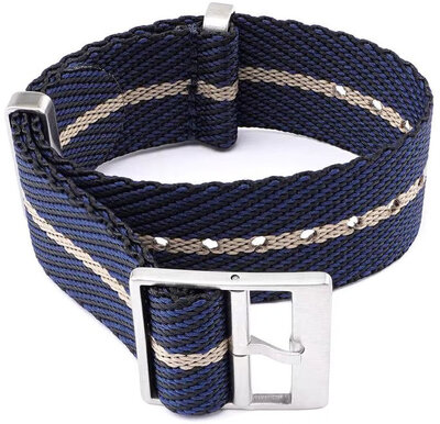 Textiel bandje Ricardo Mantova premium, Blue/Beige, NATO