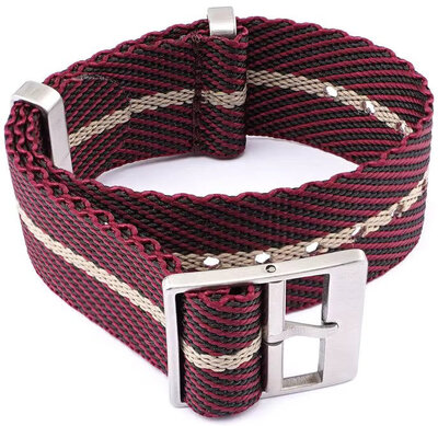 Textiel bandje Ricardo Mantova premium, Red/Black, NATO