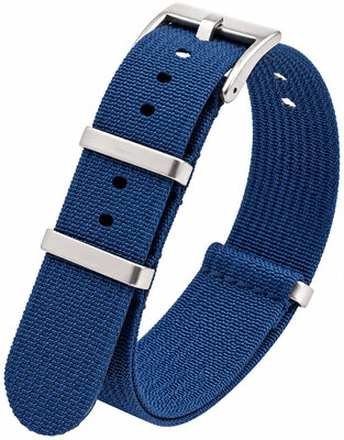 Textiel bandje Ricardo Olbia premium, Blue, NATO