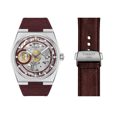 Tissot PRX Skeleton Automatic T137.405.17.371.00 Damian Lillard Limited Edition 1999pcs (+ reservebanden)