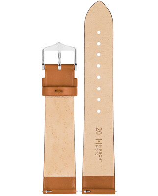 leren horlogeband Hirsch Toronto XL 03702270-2, bruin, kalfsleer, lengte XL, Quick Release