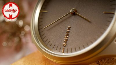 Garmin Vívomove 3 Style, Lichtgoud/Roze Nylon Band