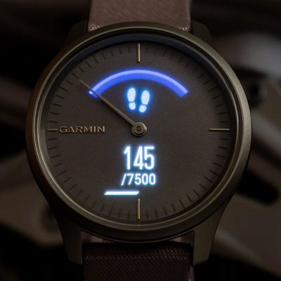 Garmin Vívomove 3 Style, Lichtgoud/Roze Nylon Band