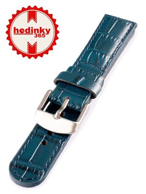Leren horlogeband Mavex W-080-F, blauw