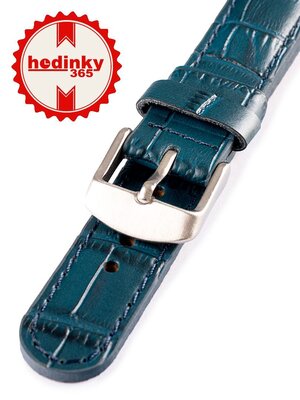 Unisex blauw lederen horlogeband W-080-F