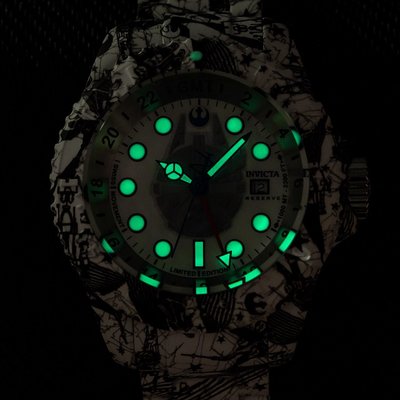 Invicta Star Wars Quartz 52mm GMT 33309 Rebel Alliance Limited Edition 1977pcs
